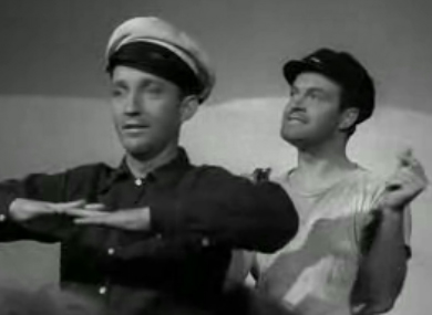 On The Road I reckon we'll meet up with Dorothy Lamour somewhere near Tacoma, and then sure as you're born, one of us will get captured by cannibals and have to wrestle a monkey.